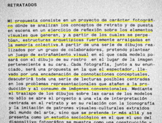 Fragmento de cartela de Vanessa Pastor con las frases más lúcidas subrayadas para interiorizarlas mejor